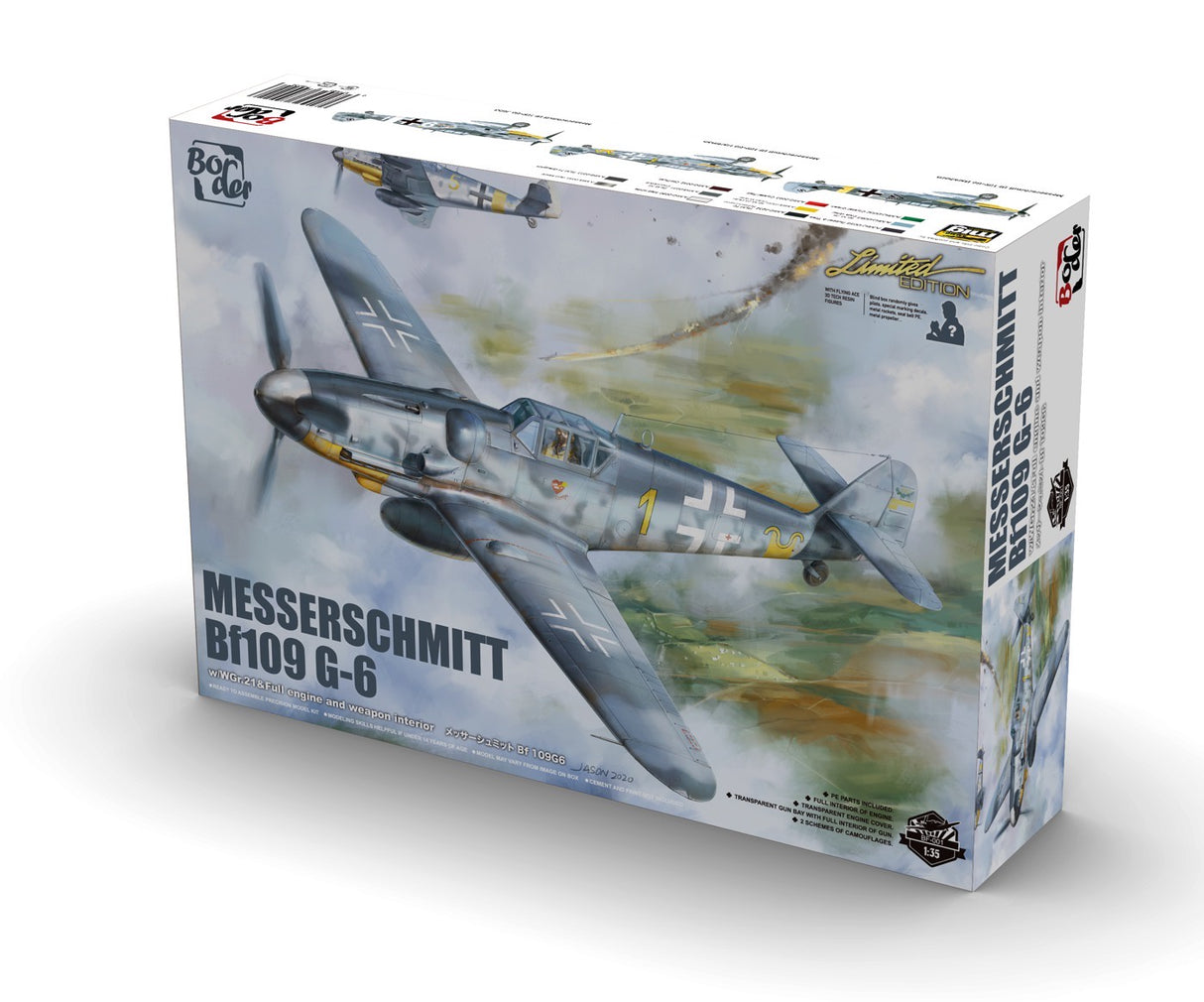 Border 1:35 Messerschmitt Bf109 G-6 w/Full Engine & Weapon Interior