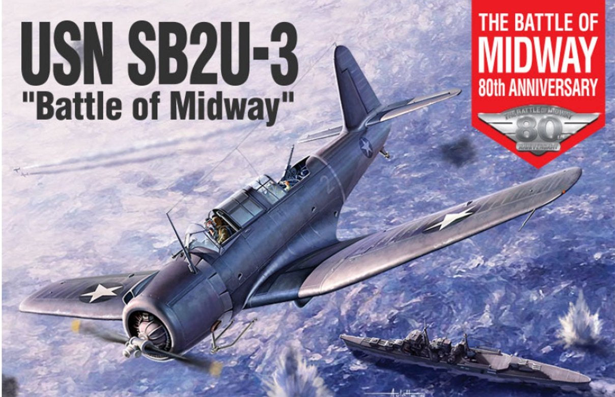 Academy 1:48th scale Aircraft – USN SB2U-3 Battle of Midway Bomber