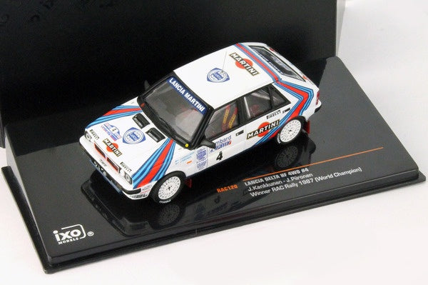 "Pre owned" IXO 1:43 1987 Lancia Delta HF 4WD #4 RAC Rally World Champion