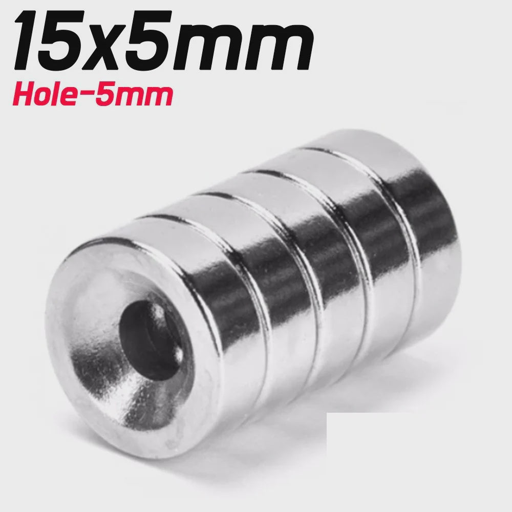 Neodymium Magnet 15mm x 5 mm - 5mm(Hole) 1PCS