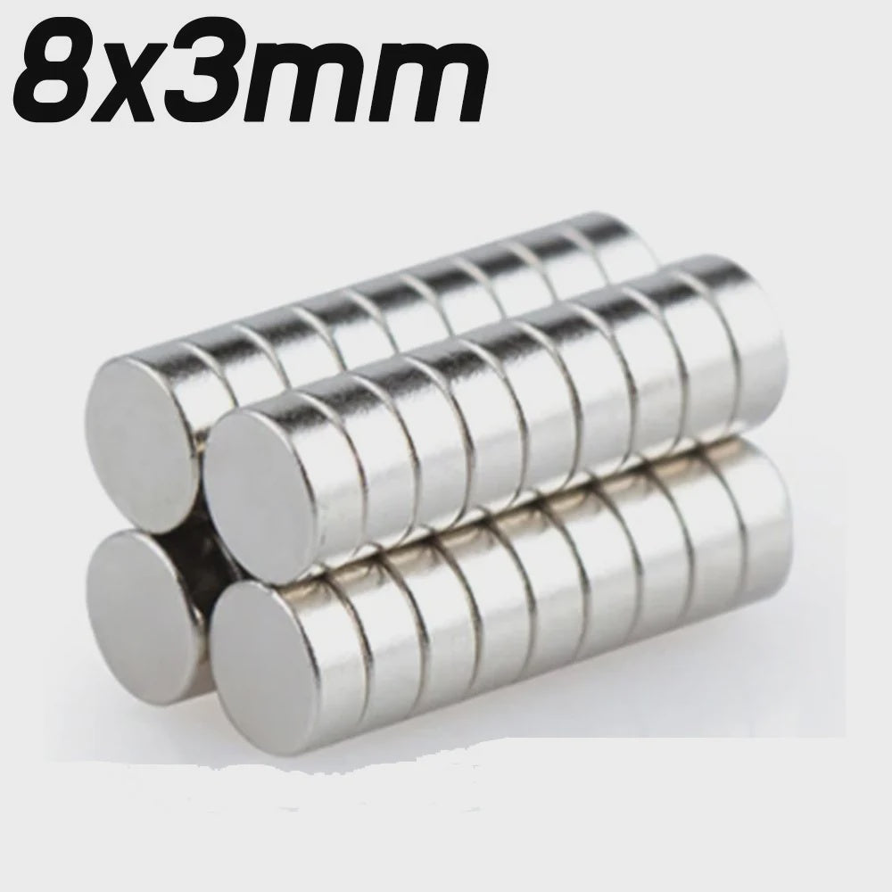 Neodymium Magnet 8mm x 3mm 2PCS