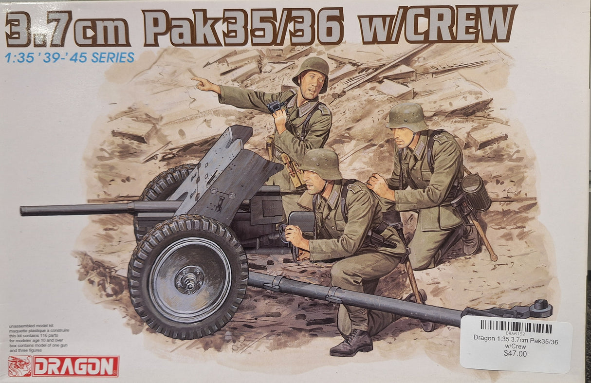 *Clearance* Dragon 1:35 3.7cm Pak35/36 w/Crew (LW)