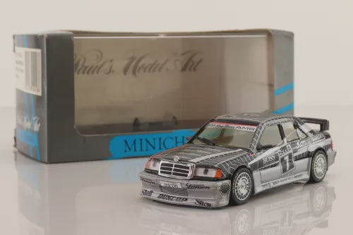 "Pre owned" Minichamps 1:43Mercedes 190E Evo 1 AMG-Konig Pilsener Ludwig