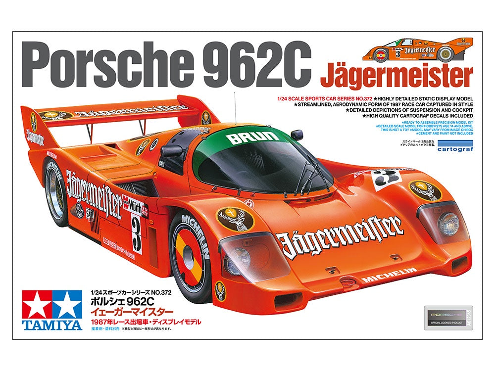 Tamiya 1:24 Porsche 962C Jägermeister