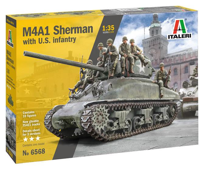 Italeri 1:35 M4A1 Sherman w/U.S. Infantry
