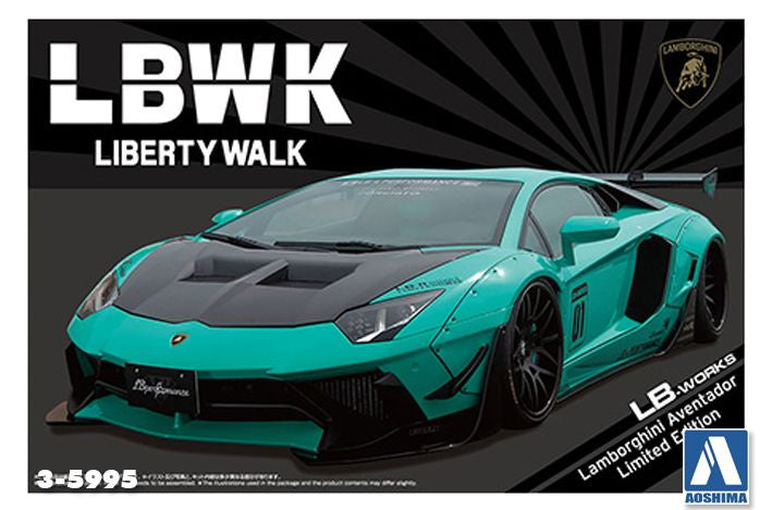 AOSHIMA 1/24 LB-WORKS LAMBO AVENTADOR VER.2