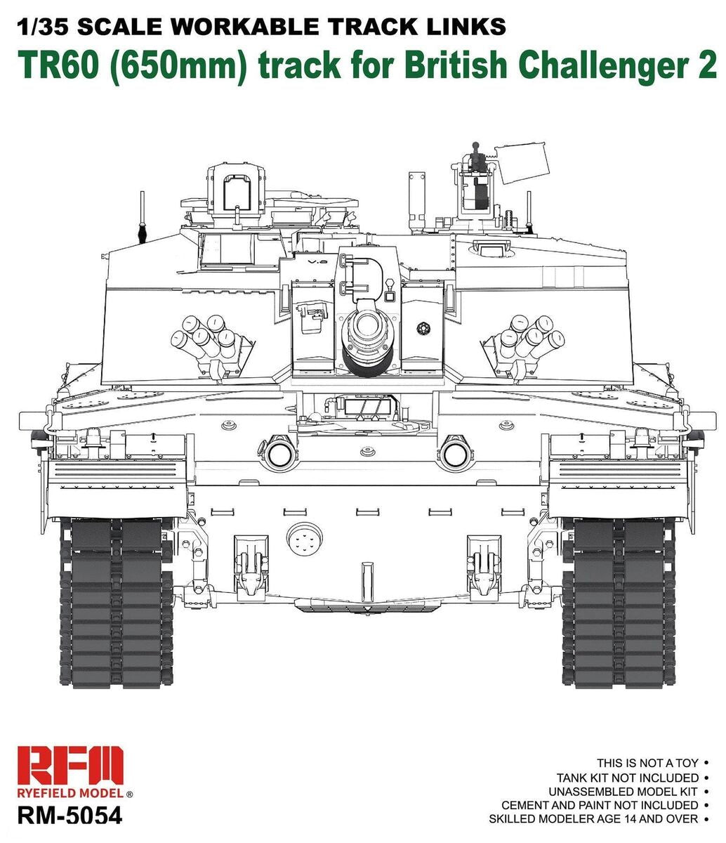 RFM 1:35 British Challenger 2 Workable Plastic Track Links (LW)