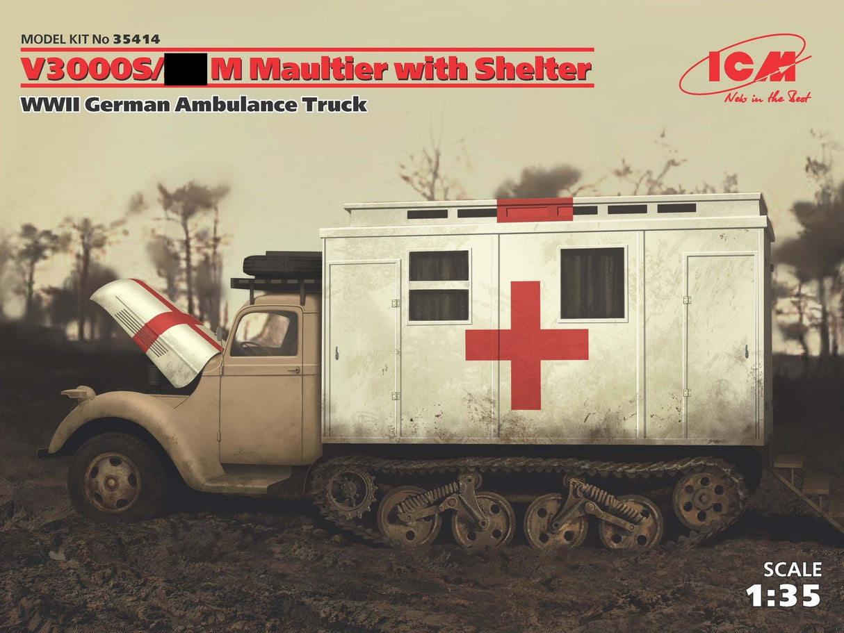 *Unsealed* ICM 1:35 V3000S/SS M Maultier w/Shelter (LW)