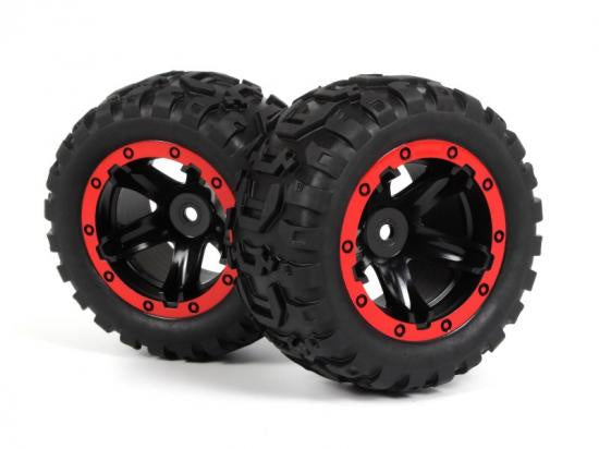Blackzon Slyder MT Wheels & Tyres Red (1pr)