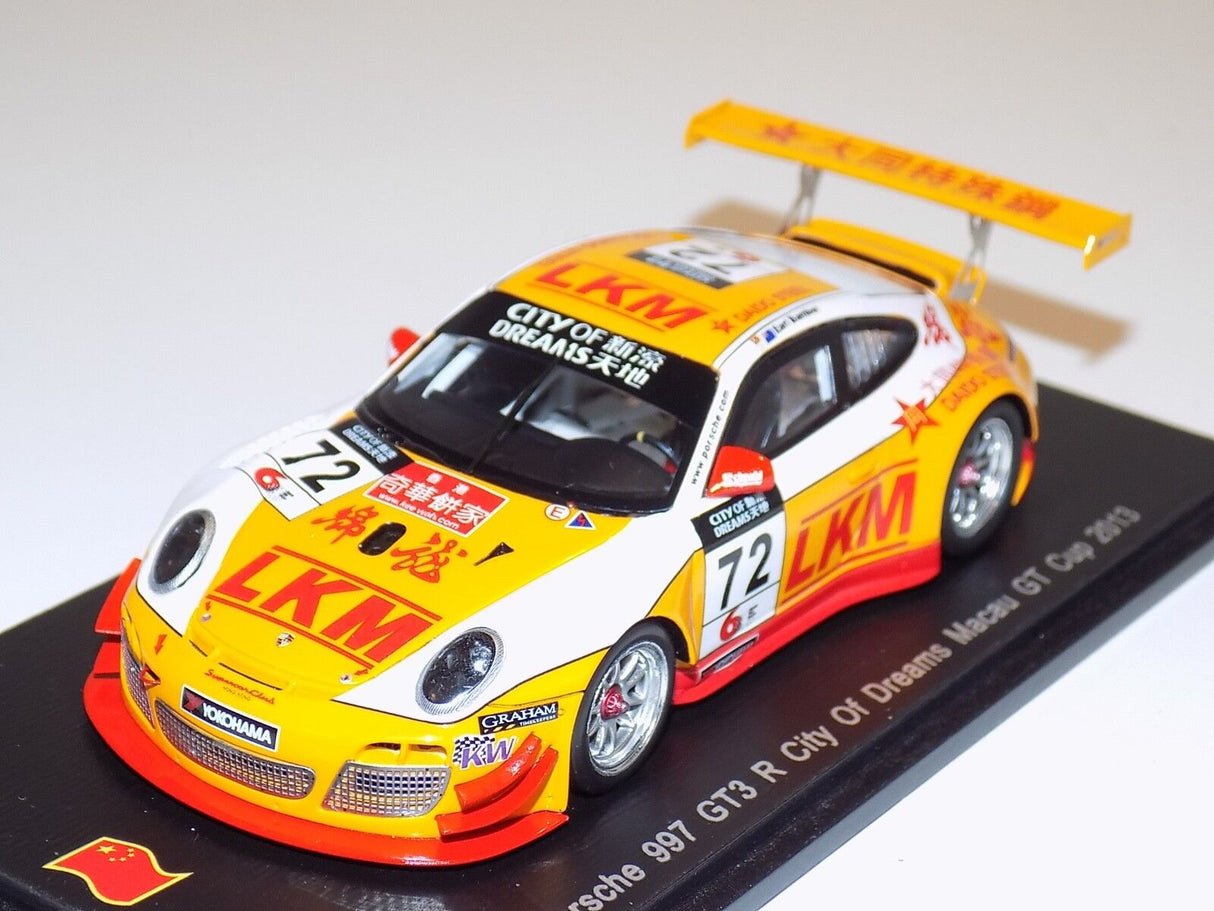 Spark 1:43 Porsche 911 " 997 " GT3 R Car #72 2013 Macau GT Cup