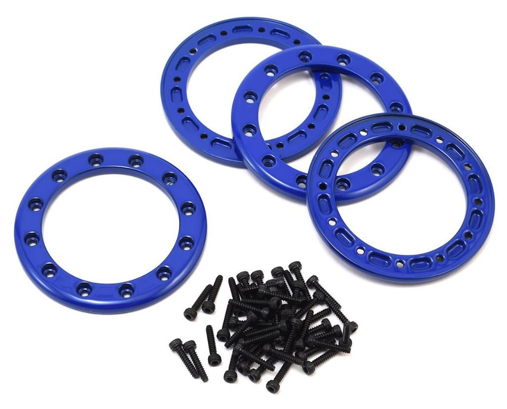 Traxxas Beadlock Rings Blue (2.2') (Aluminum) (4)/ 2X10 Cs (48)