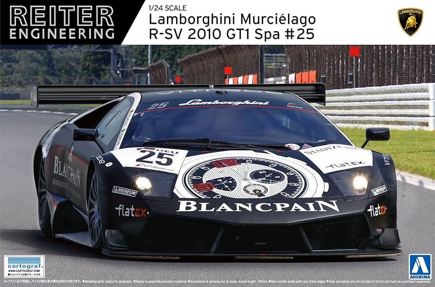 Aoshima 1:24 Lamborghini Murcielago R-SV 2010 GT1 (LW)