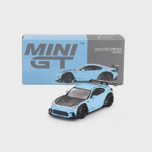 MiniGT 1:64 Toyota GR86 LB Nation Baby Blue