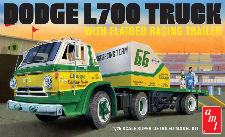 AMT 1:25 1966 Dodge L700 Truck w/Trailer