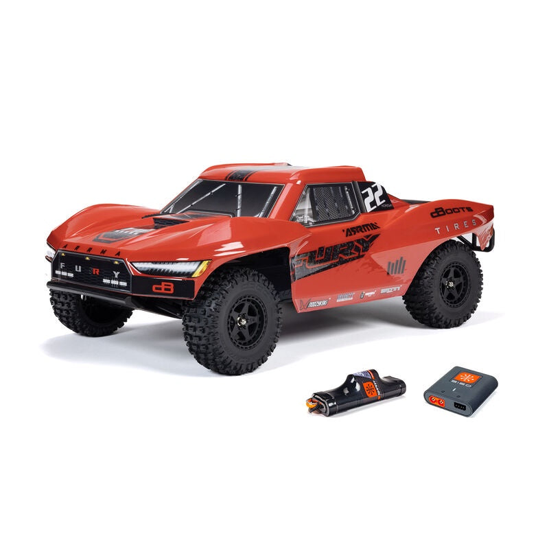 Arrma 1/10 FURY MEGA 550 2WD Short Course Truck RTR Red