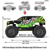 Arrma 1:10 Gorgon 4X2 MEGA 550 Brushed Monster Truck RTR