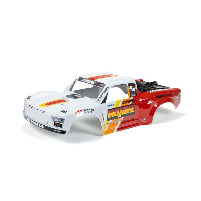 Arrma MOJAVE 4S Painted Decalled Trimmed Body White/Red