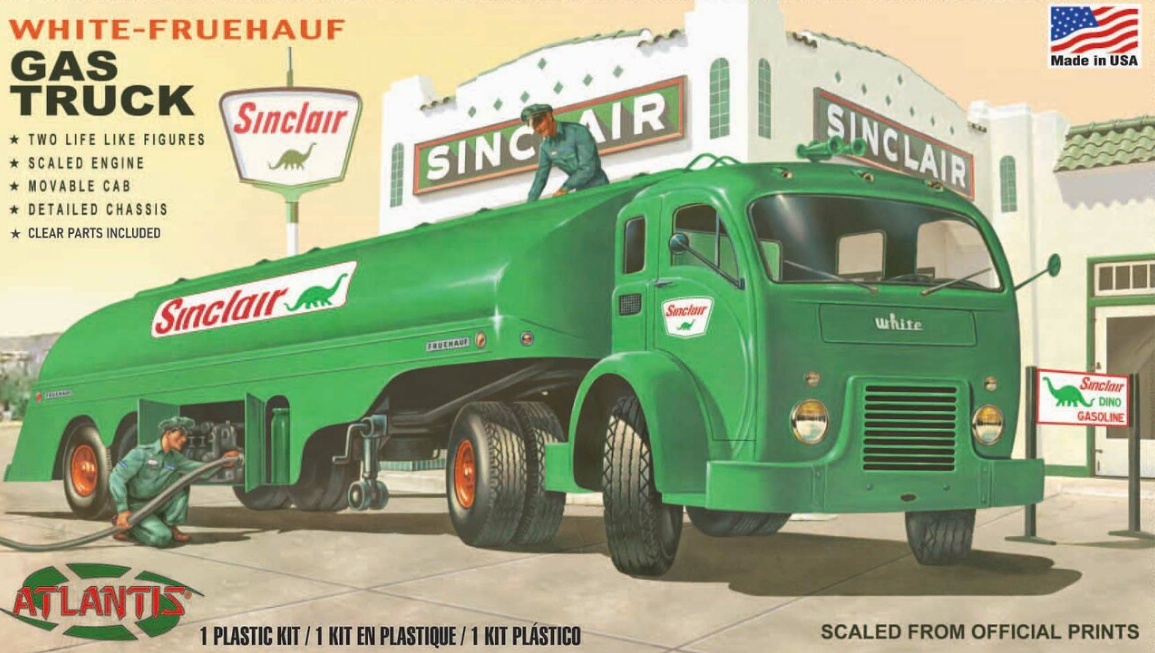 Atlantis Models 1/48 White Fruehauf Gas Truck Sinclair/ US Army