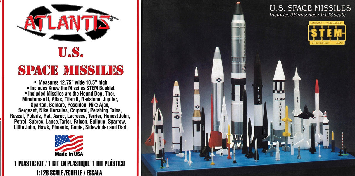 Atlantis Models 1/128 U.S. Space Missile Set 36 Missiles