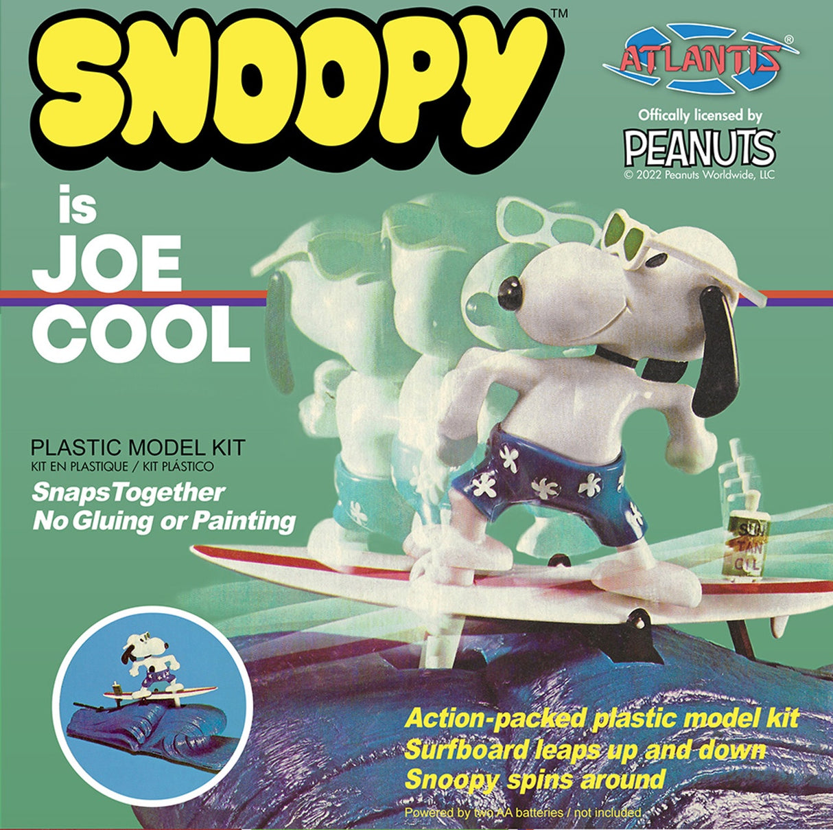 Atlantis Models Snoopy is Joe Cool Motorized Model Kit