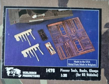 VP 1:35 Pioneer Tools, Racks, Clamps for US Vehicles Resin Set