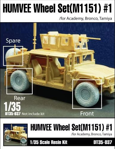 Division 1:35 Humvee Wheel Set (M1151) #1 Resin Set