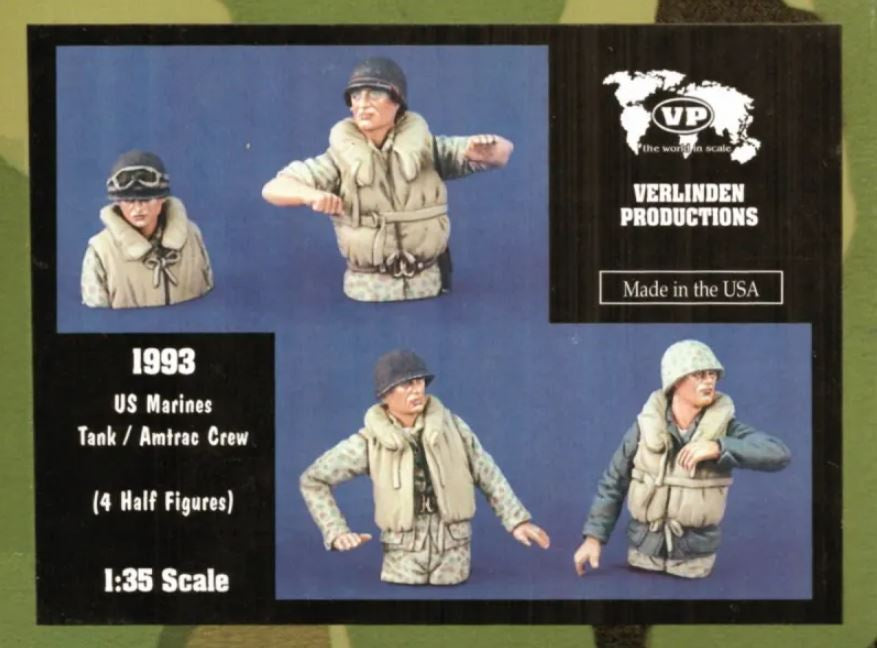 VP 1:35 US Marines Tank / Amtrac Crew (4 Resin Half-Figures)