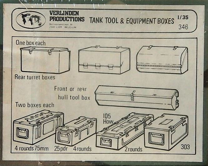 VP 1:35 Tank Tool & Equipment Boxes Resin Set