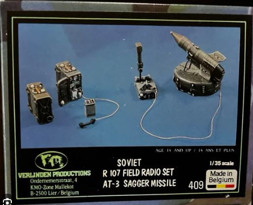 VP 1:35 Soviet R 107 Field Radio Set AT-3 Sagger Missile Resin Set