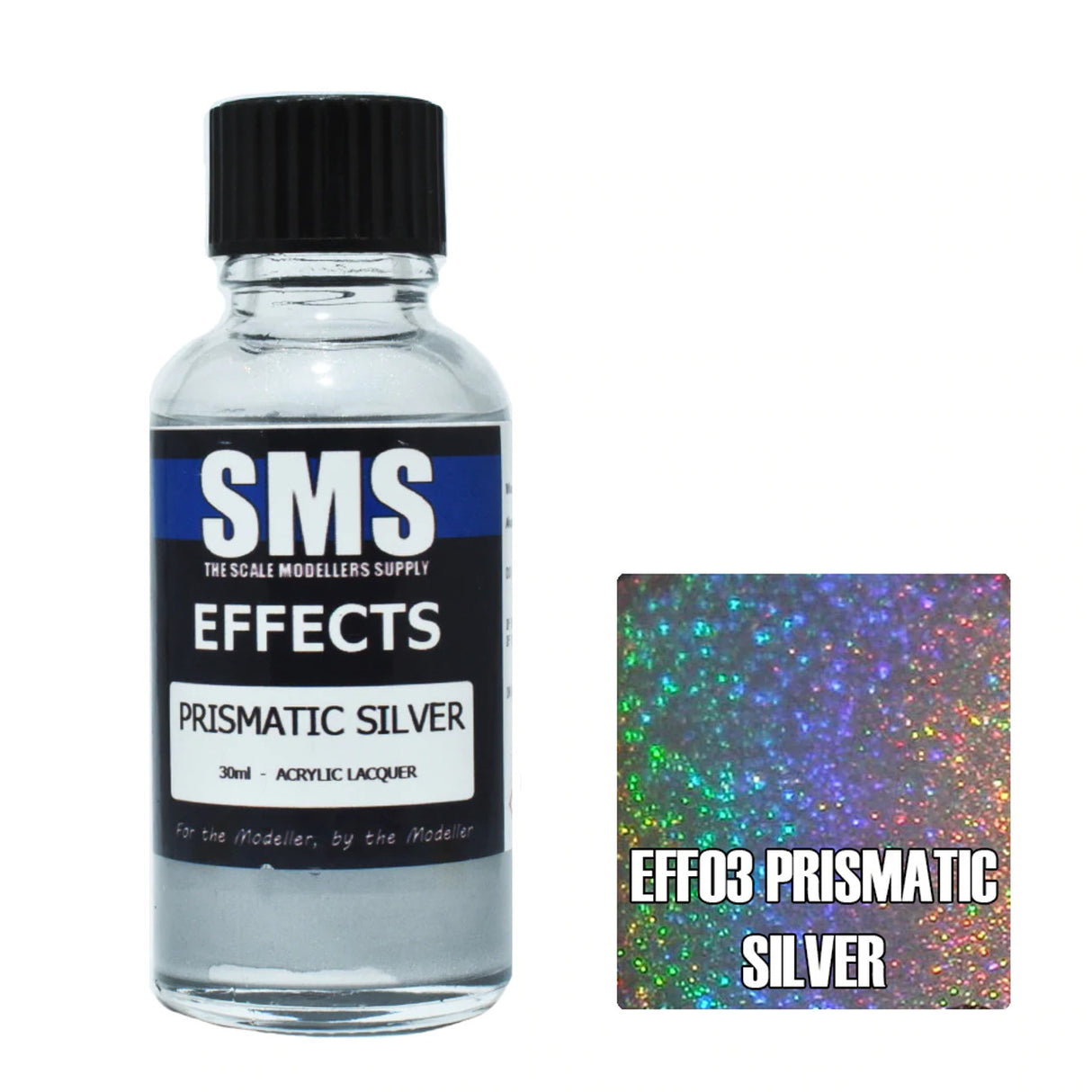 SMS #EF03 Effects Prismatic Silver Acrylic Lacquer 30ml