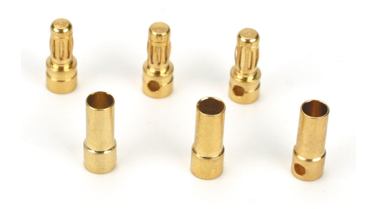 E-Flite 3.5mm Gold Bullet Connector Set (3)
