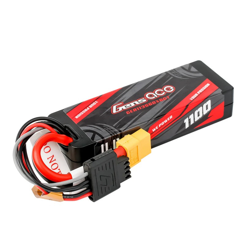 Gens Ace 1100mAh 11.1V 3S1P 60C GRP-76 Lipo EC3