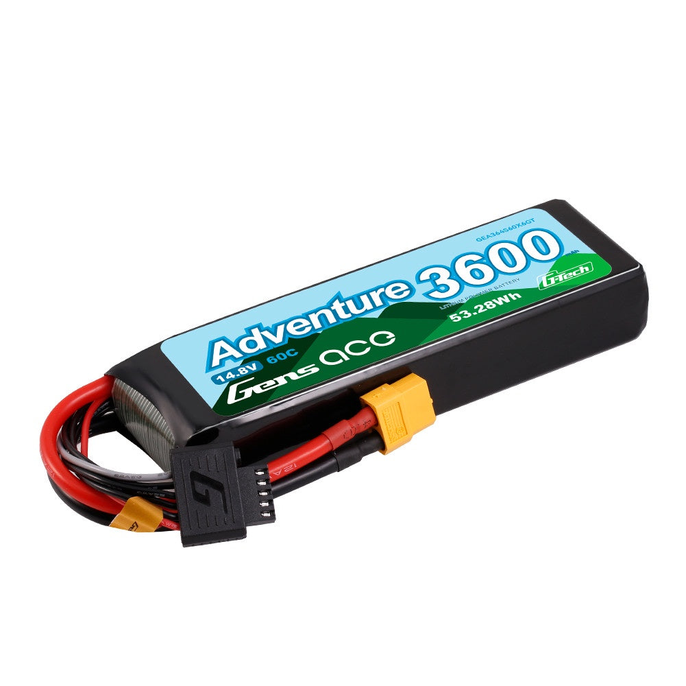 Gens Ace Adventure 3600mAh 4S 14.8v 60C Lipo Battery