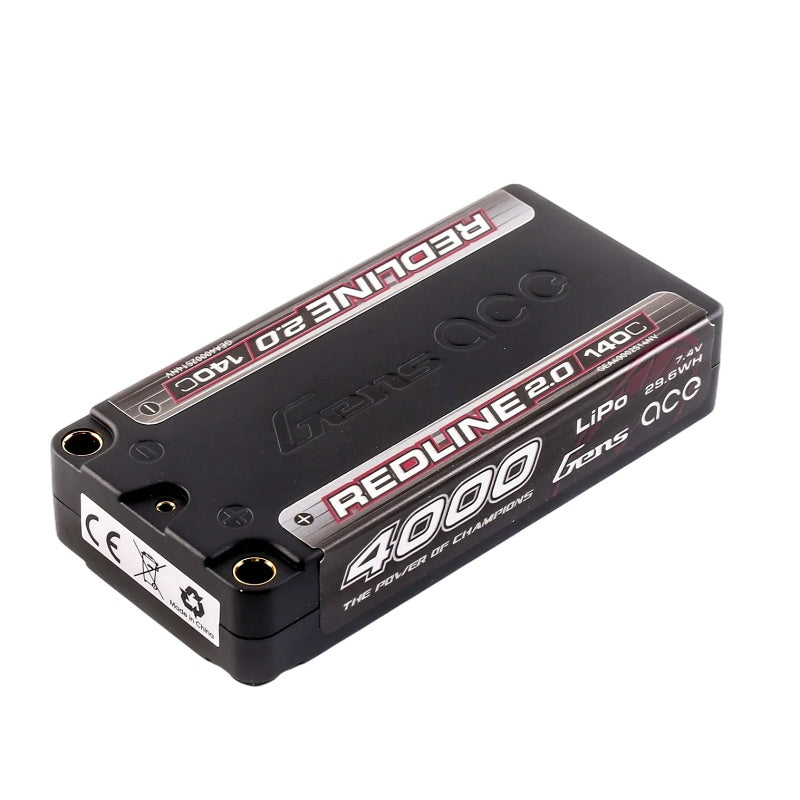 Gens Ace Redline 2.0 4000mAh 2S 140C 7.4V HardCase
