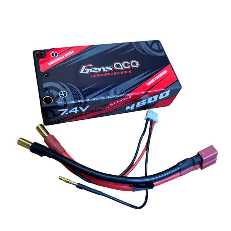 Gens Ace 4600mah 7.6v 120C Shorty Lipo W/5mm Bullets
