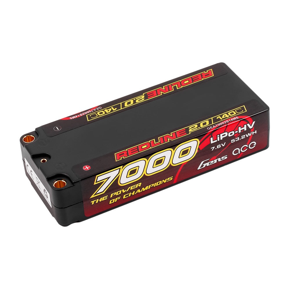 Gens Ace Redline 2.0 7000mah Mid Size 2S 7.6V LiHV Battery