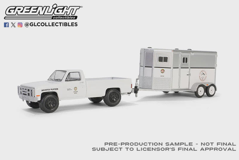 GL 1:64 1987 Chevrolet C20 with Horse Trailer- LAPD