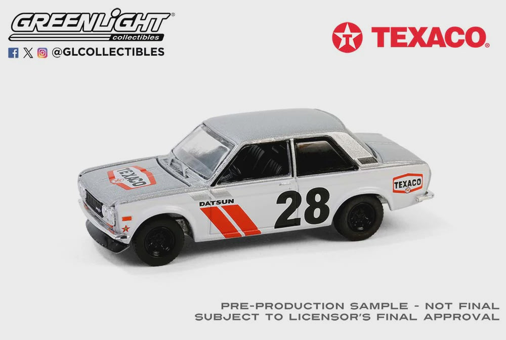 Greenlight 1:64 1970 Datsun 510 Widebody White/Red Texaco