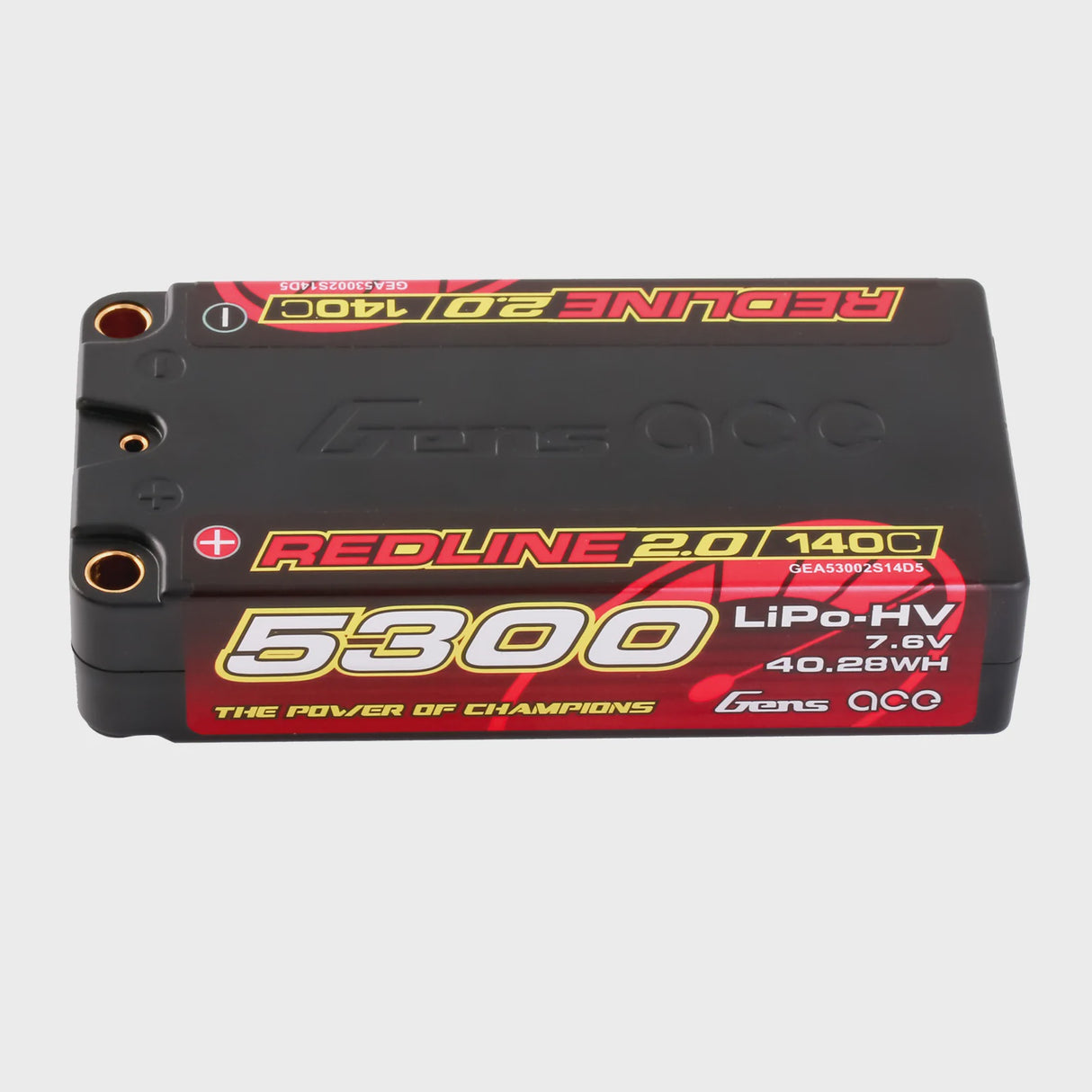 Gens Ace Redline 2.0 5300mAh 7.6V 140C 2S2P H/Case HV Shorty Lipo