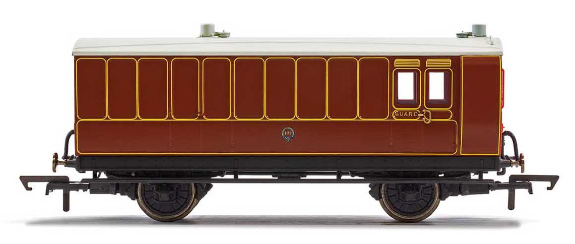 Hornby LB&SCR 4 Wheel Brake Baggage Coach
