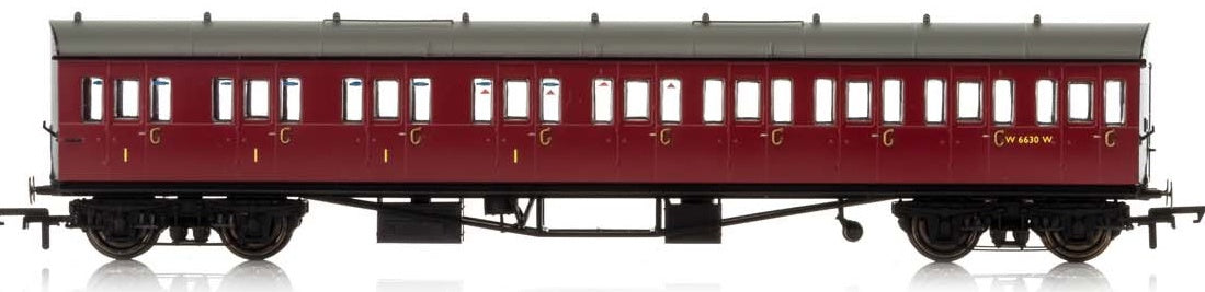 Hornby BR, Collett 57’ Bow Ended E131 Nine Compartment Composite (Left Hand), W6237W - Era 4