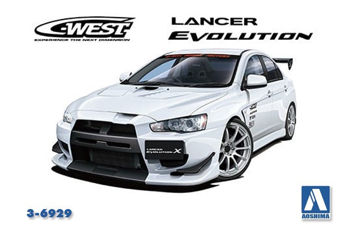 AOSHIMA 1/24 C-WEST 1997 LANCER EVO X CZ4A