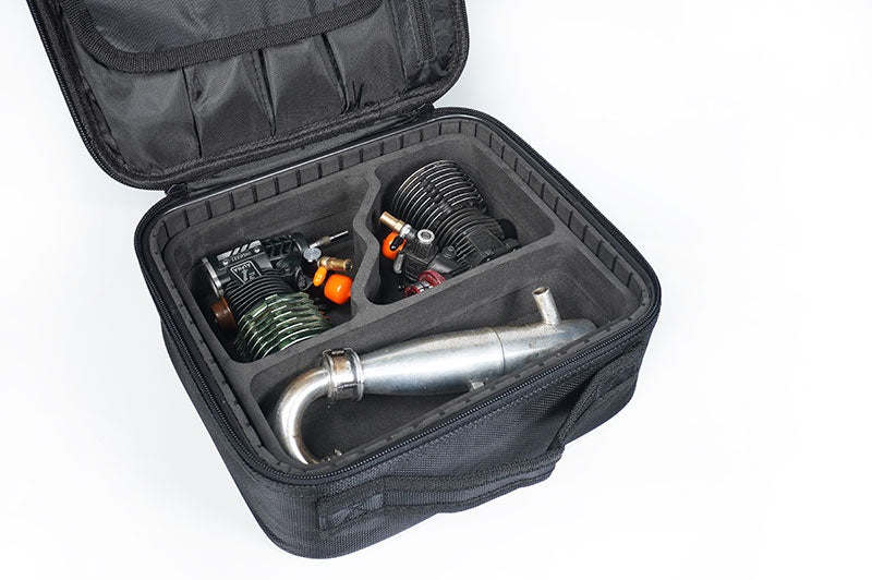 Hard Frame Bag For 2x .21 1/8 Nitro Engines & Pipe Set (260x230x95mm) by Koswork