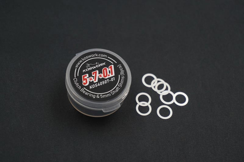 5x7x0.1mm Clutch Bearing & 5mm Shaft Shims (8pcs) by Koswork