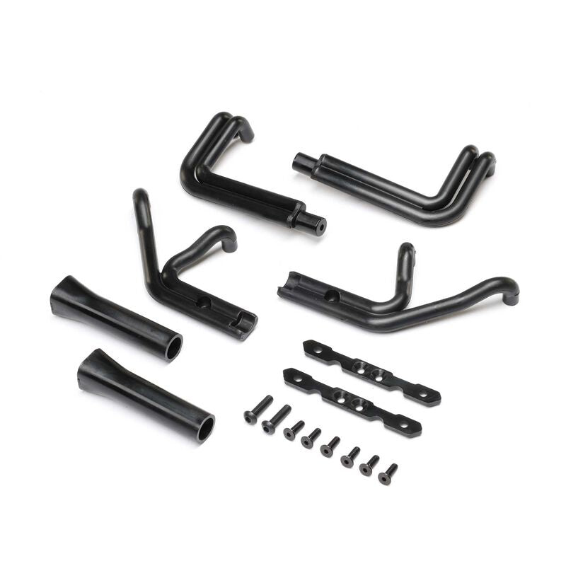 Losi Header Set, Matte Black: 22S Sprint