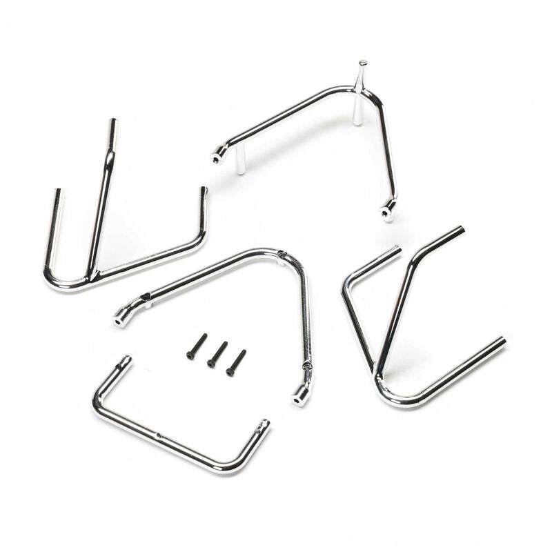 Bumper Set, Chrome: 22S Sprint by LOSI