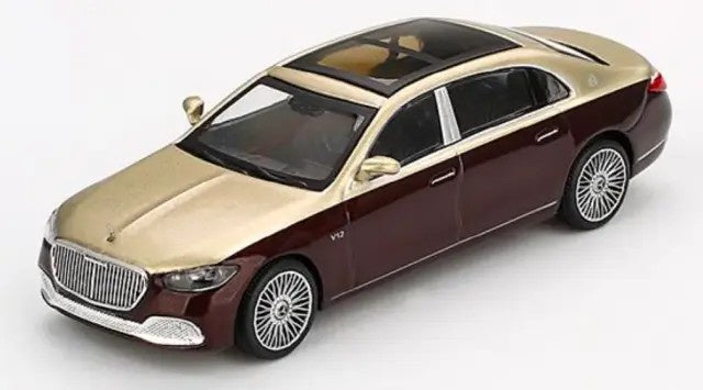 MiniGT 1:64 Mercedes-Maybach S680 Gold / Dark Red Metallic