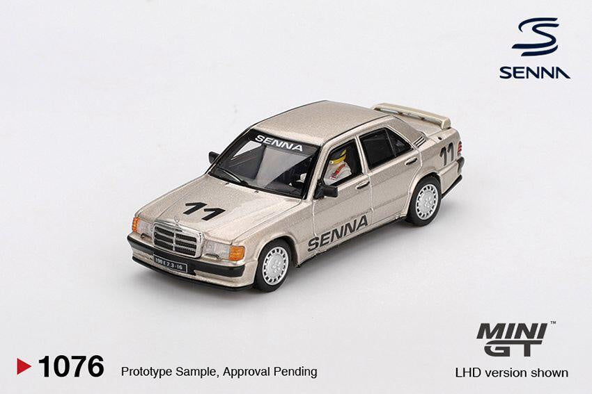 Mini GT 1:64 Mercedes-Benz 190 E 2.3-16 #11 Ayrton Senna 1984 Nürburgring Race of Champions w/ Figure