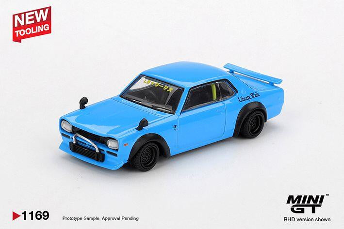 Mini GT 1:64 Nissan LB Works HAKOSUKA Baby Blue