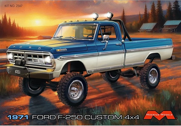 Moebius 1:25 1971 Ford F250 Custom 4x4 "Lifted"